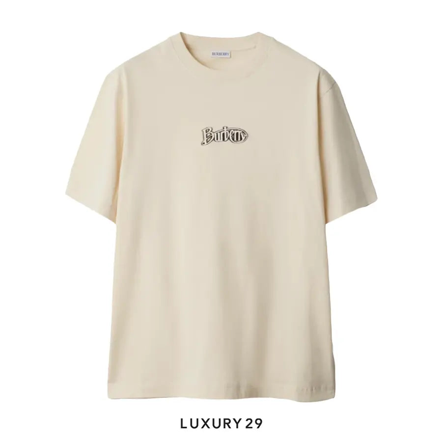 Burberry Logo Cotton T-shirt in Tundra