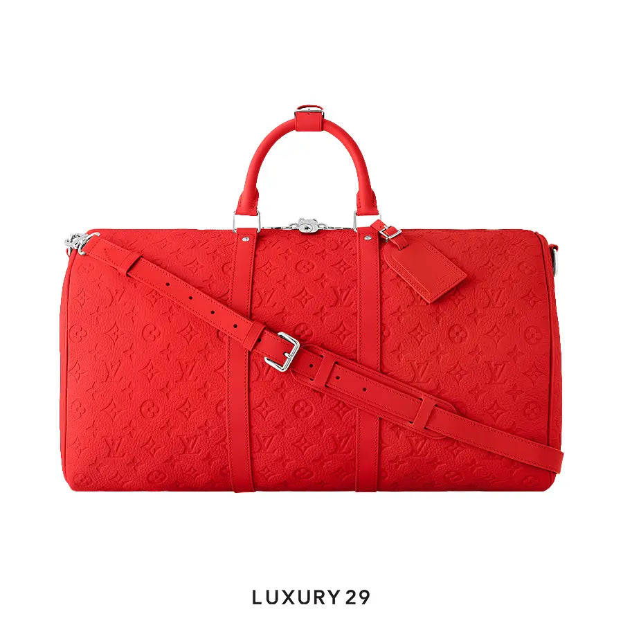Louis Vuitton LV Keepall Bandouliere 50 Bag Red
