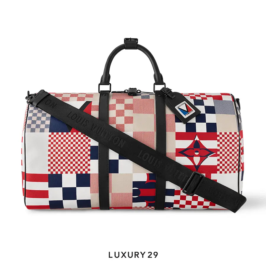 Louis Vuitton LV Keepall Bandouliere 50 Red/Blue