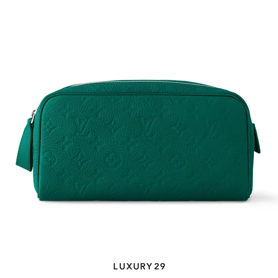 Louis Vuitton LV Dopp Kit Toiletry Bag Taurillon Monogram embossed cowhide leather Borneo Green