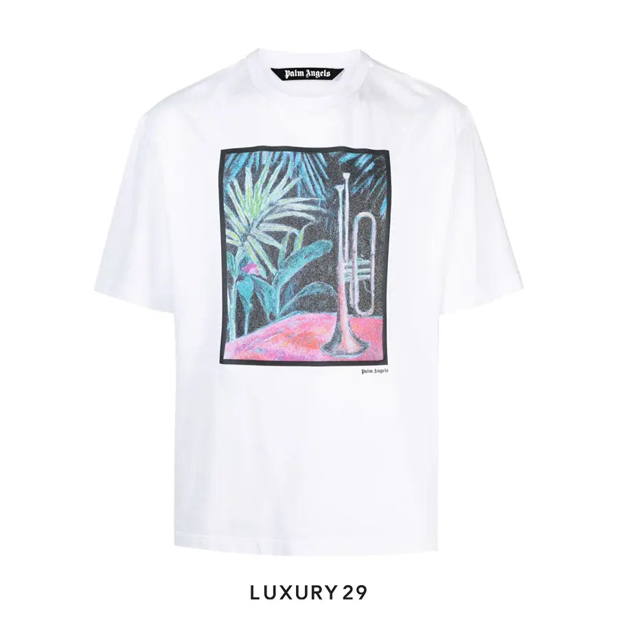Palm Angels Oil On Canvas cotton T-shirt