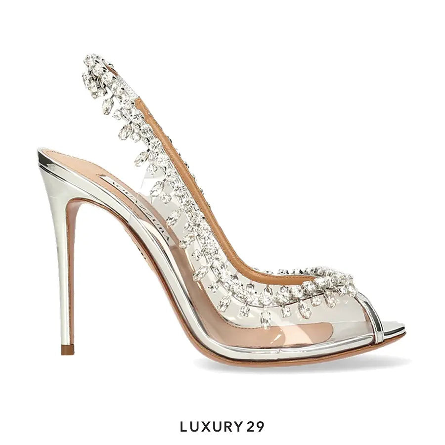 Aquazzura Temptation Crystal Sandal 105