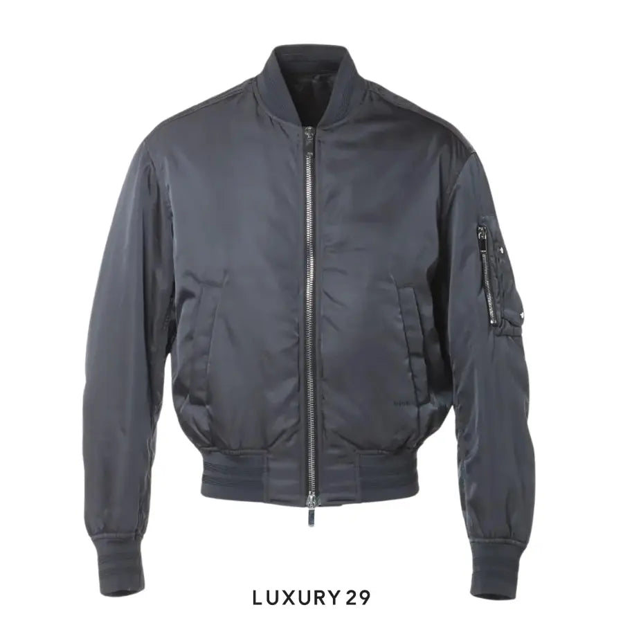 DIOR Nylon Blouson 44 Men's Green Logo embroidery bomber jacket