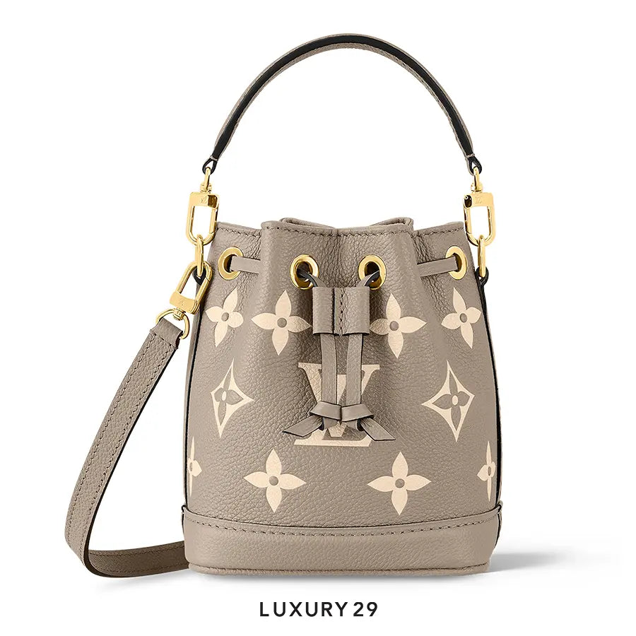 Louis Vuitton LV Nano Noe Bag Tourterelle Grey/ Cream