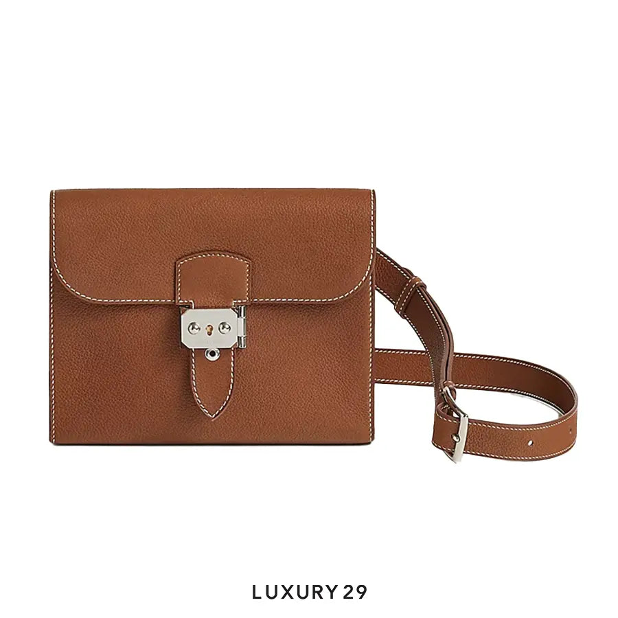 Hermes Sac A Depeches 21 Bag Fauve