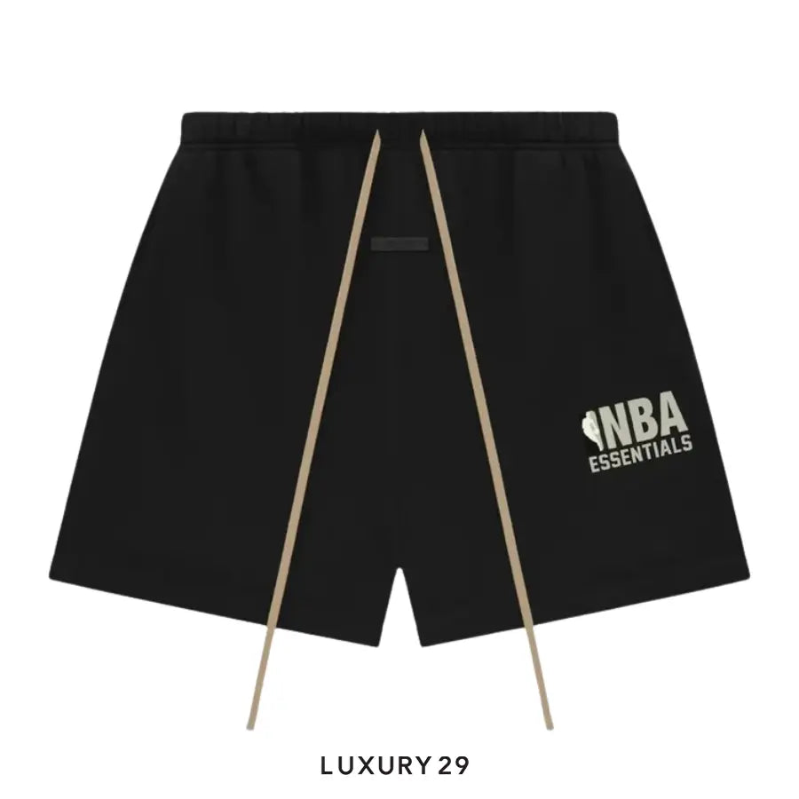 ESSENTIALS Fear of God Essentials x NBA Grey Logo Sweatshorts Black