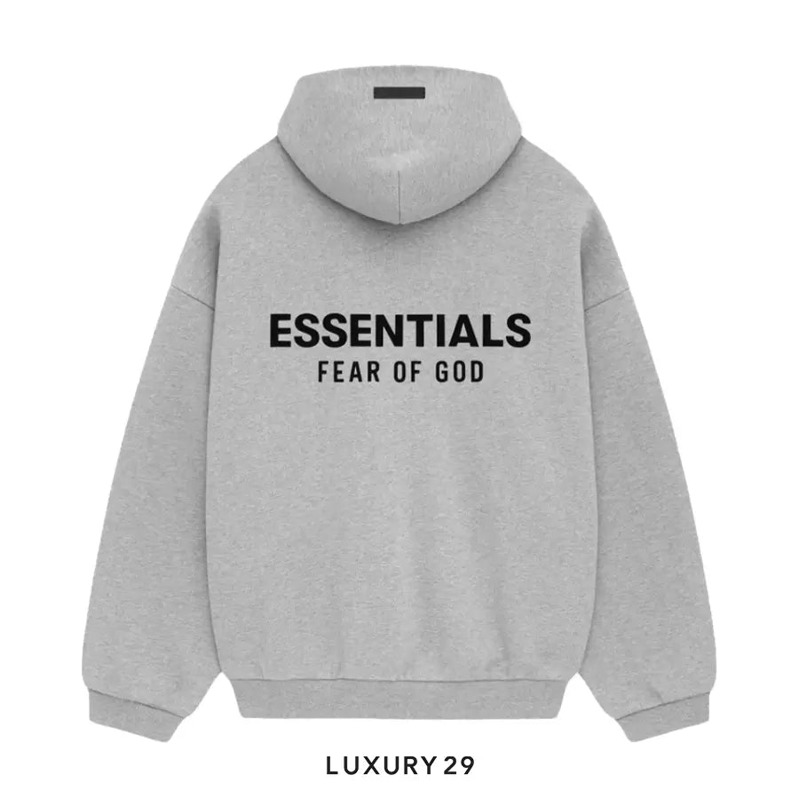 ESSENTIALS FEAR OF GOD fleece Hoodie Light Heather ESSENTIALS