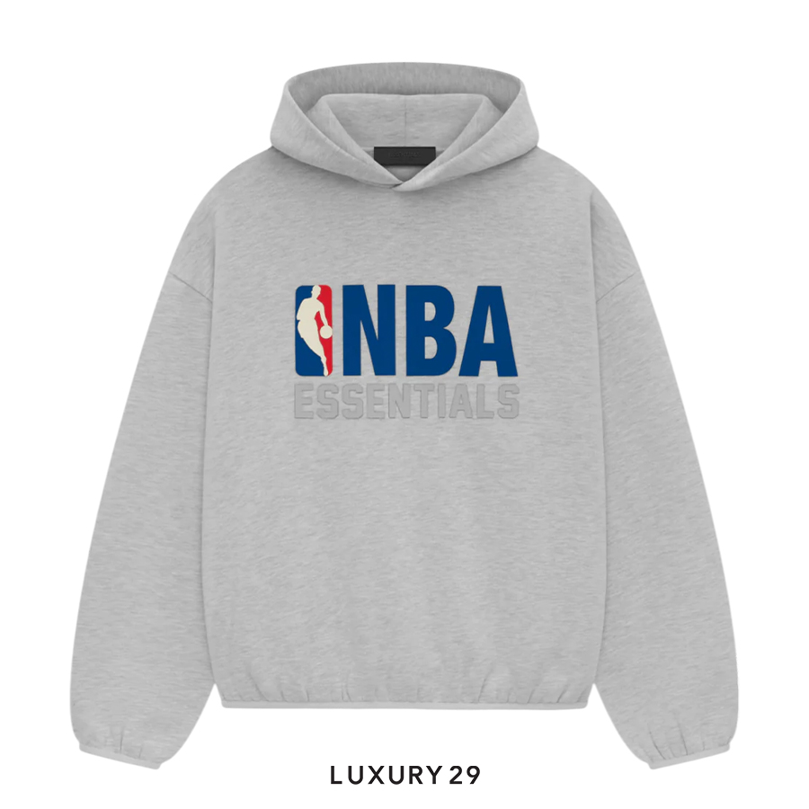 ESSENTIALS Fear of God Essentials x NBA Hoodie Light Heather ESSENTIALS