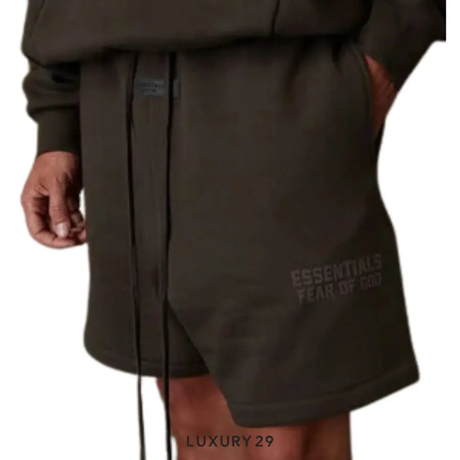 Essentials Fear Of God Sweatshorts Off Black (FW22) ESSENTIALS