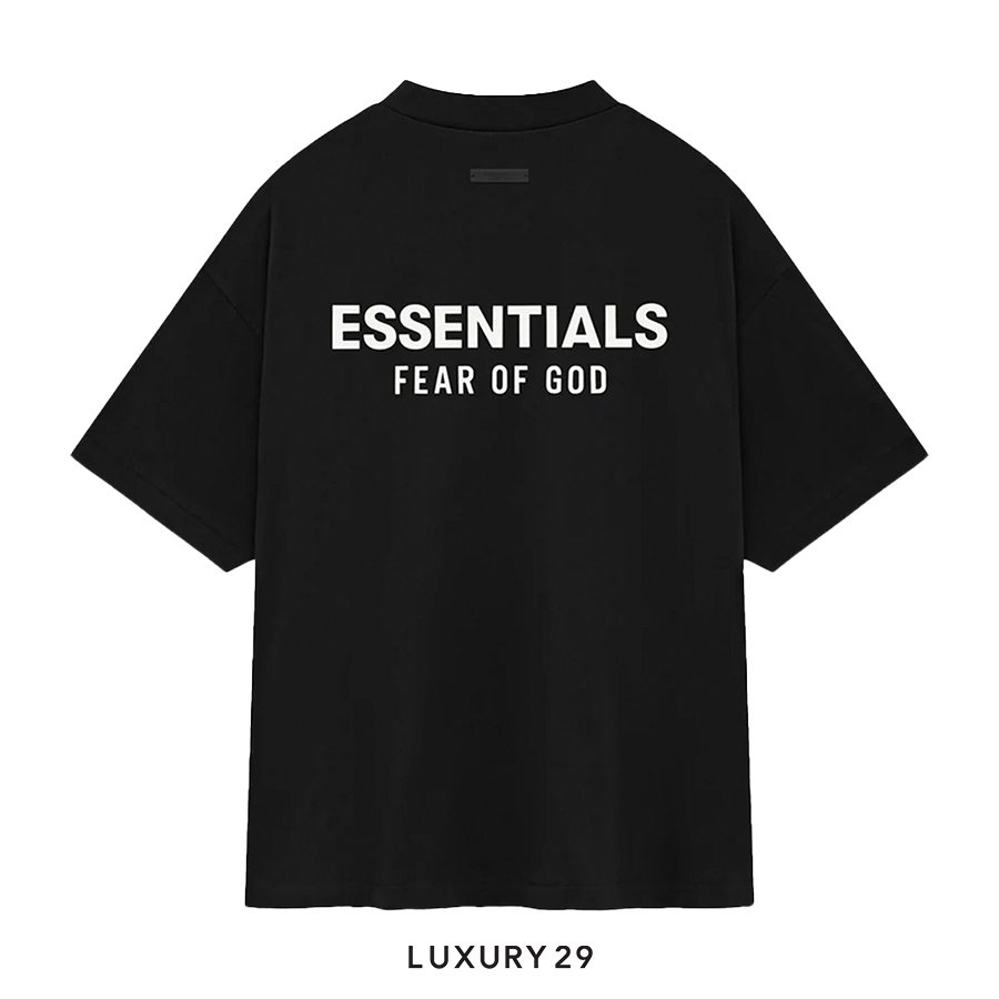 Essentials Fear of God Jersey Crewneck T-Shirt Black ESSENTIALS