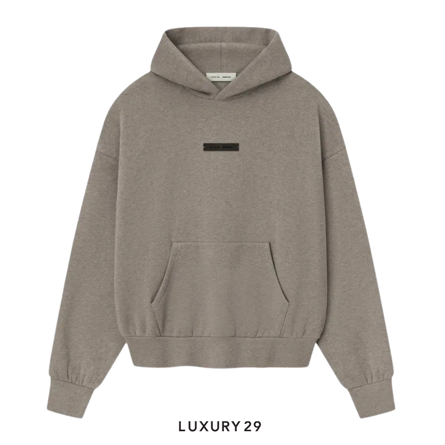 Fear of God Essentials Classic Fit Fleece Hoodie Homestead Heather ESSENTIALS Luxury29
