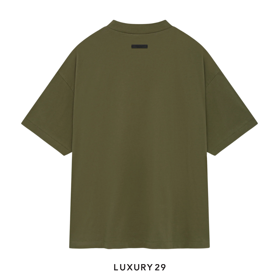 Fear of God Essentials Jersey Crewneck Tee Military Green ESSENTIALS