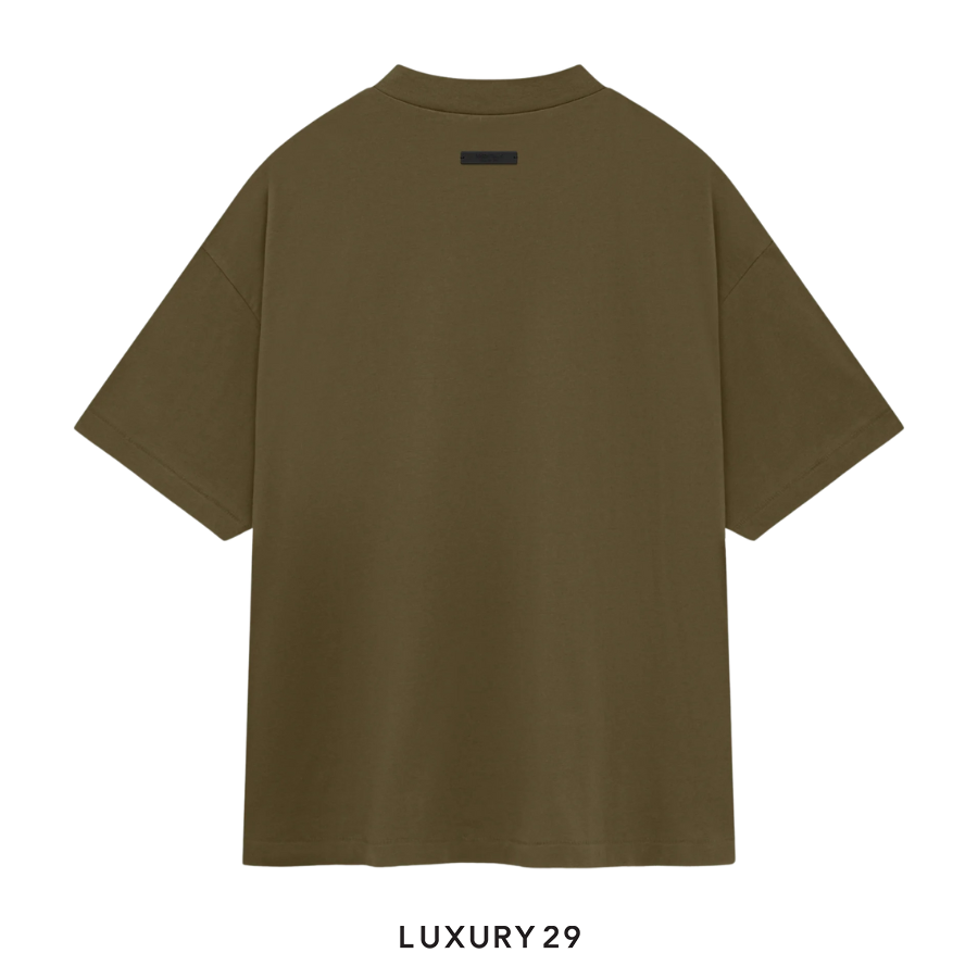 Fear of God Essentials Jersey Crewneck Tee Olive ESSENTIALS