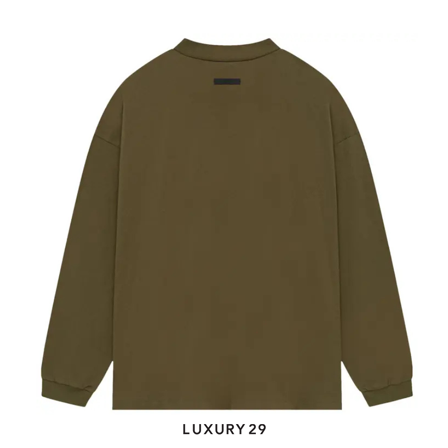 Fear of God Essentials Jersey Long Sleeve Tee
 Olive ESSENTIALS