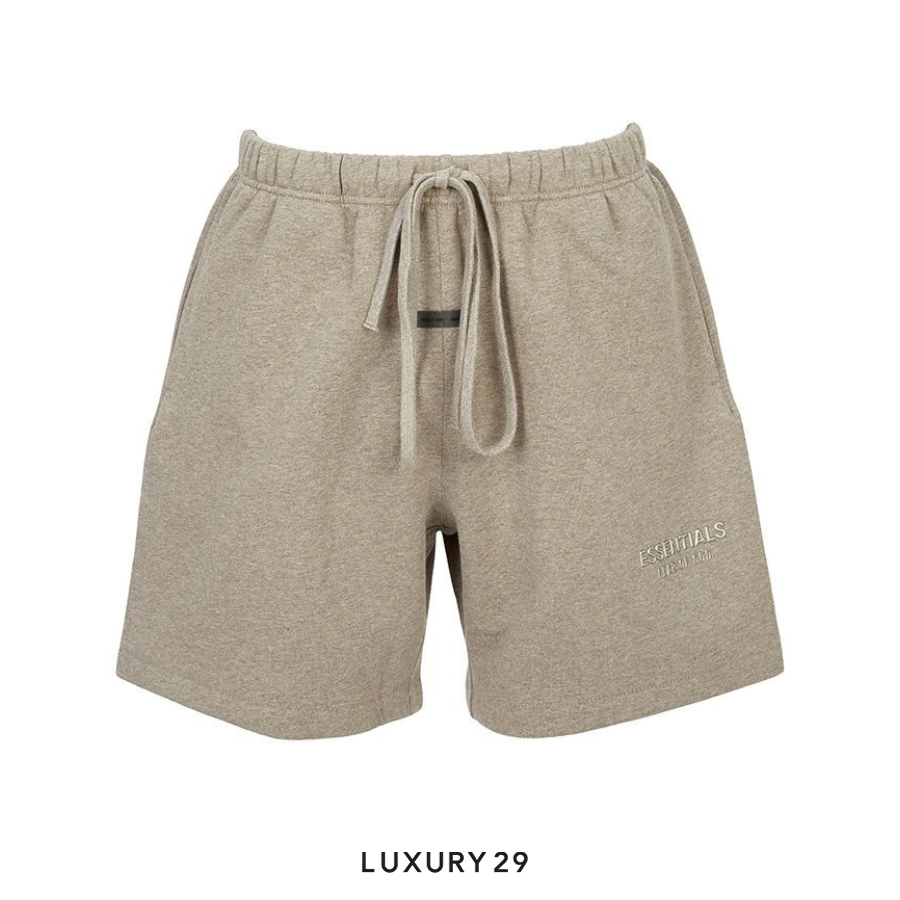 Fear of God Essentials Soccer Fleece Shorts Homestead Heather ESSENTIALS Luxury29