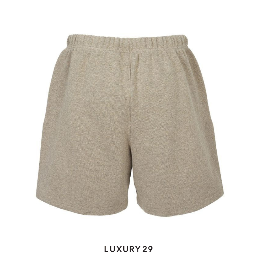 Fear of God Essentials Soccer Fleece Shorts Homestead Heather ESSENTIALS Luxury29