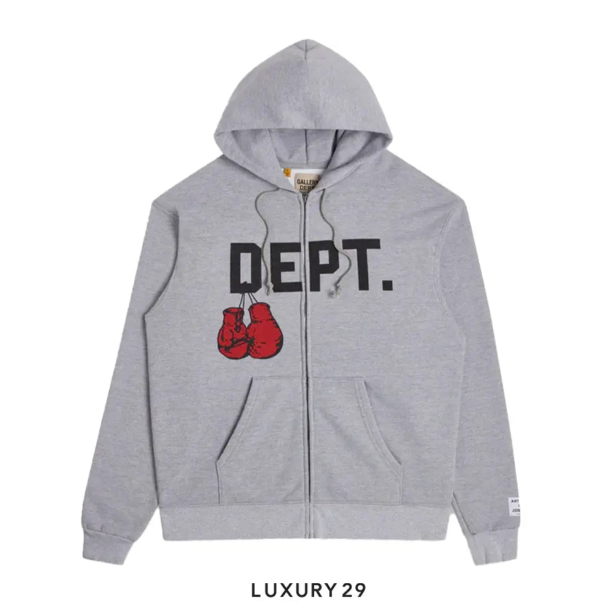 Gallery Dept. BOXING MERCH HOODIE HEARTHER GREY