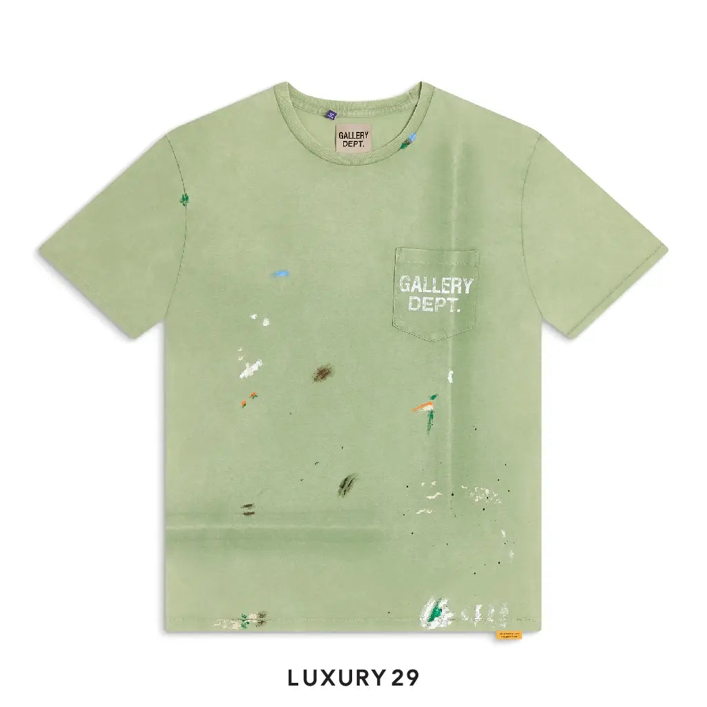 Gallery Dept. Vintage Logo Painted Tee Light Green