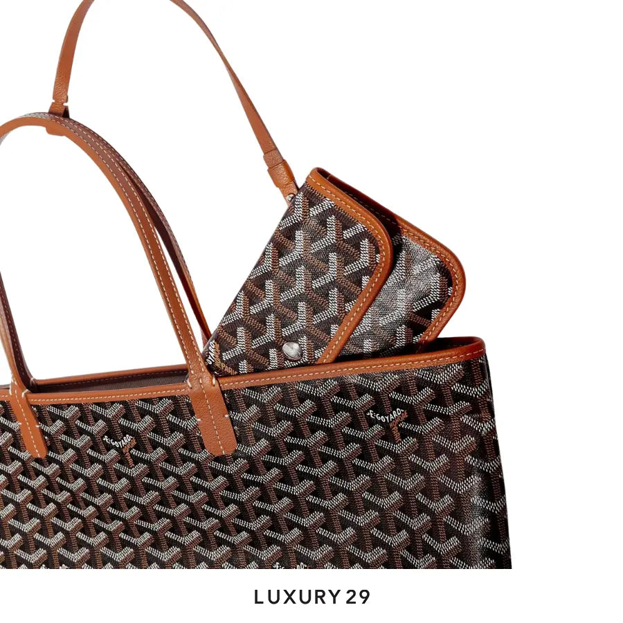 Goyard Saint Louis PM Bag Black & Tan GOYARD