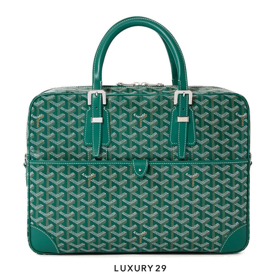 Goyard Ambassade MM Document Case Green