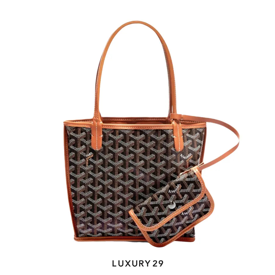 Goyard Anjou Mini Bag Black Tan GOYARD