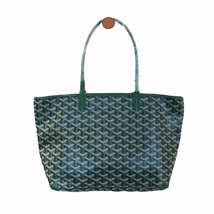 Goyard Artois PM Bag Green Hand-Painted Heart Gold GOYARD