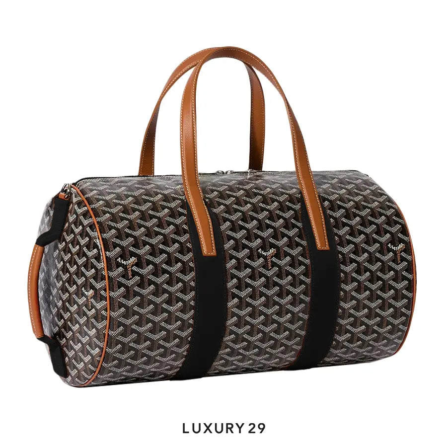 Goyard Barrel 40 Sports Bag Black & Tan