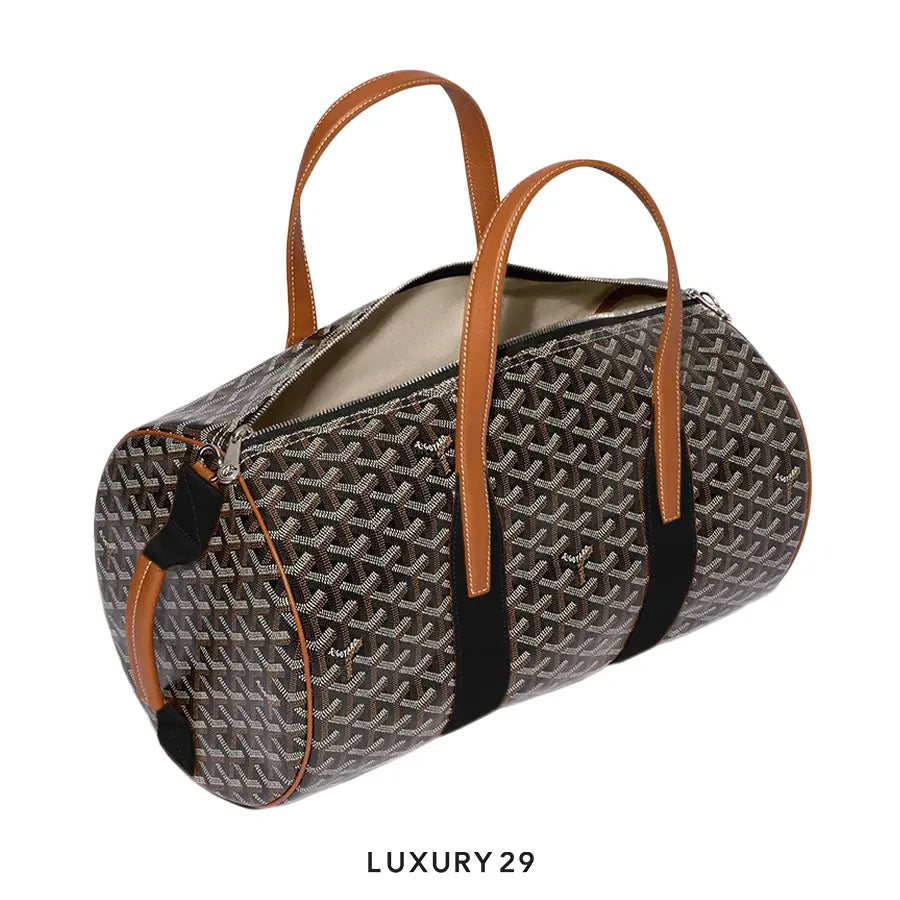 Goyard Barrel 40 Sports Bag Black & Tan GOYARD