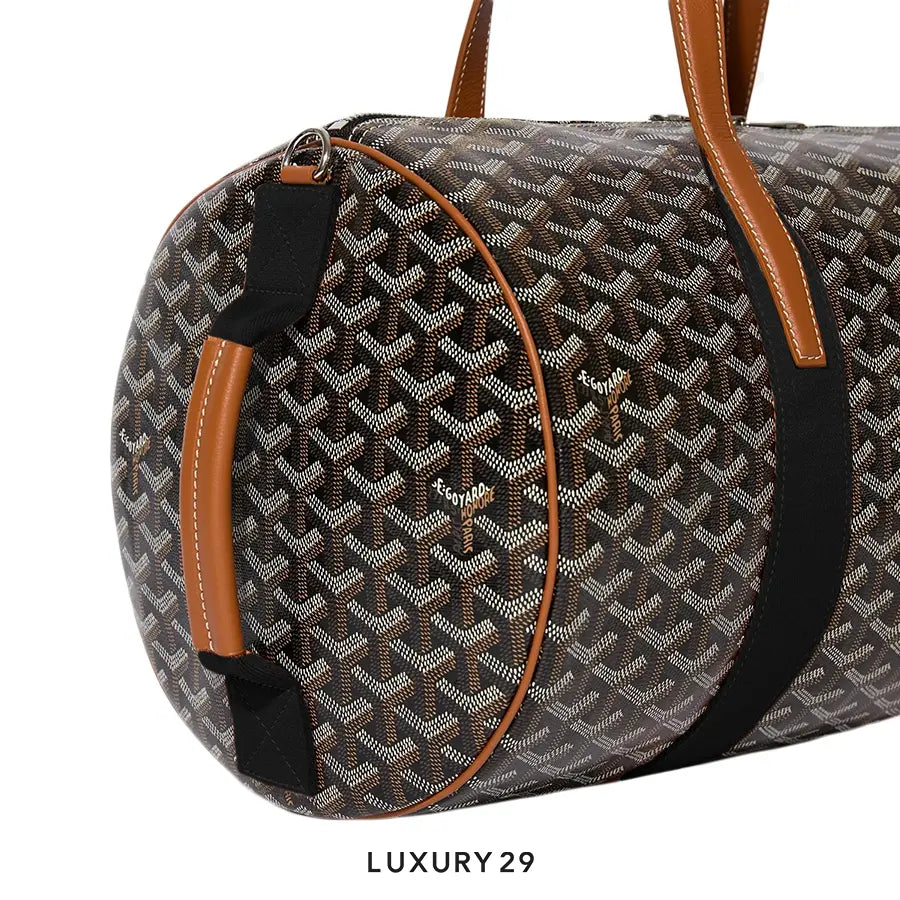 Goyard Barrel 40 Sports Bag Black & Tan GOYARD