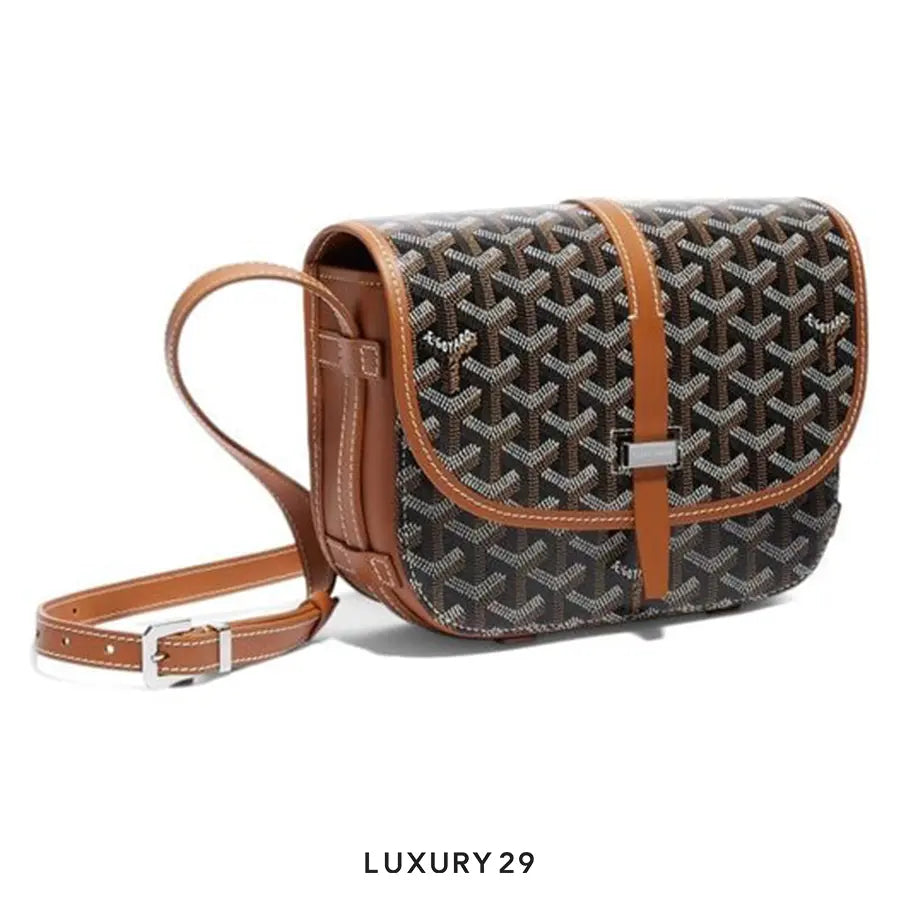 Goyard Belvedere PM Bag Black & Tan GOYARD