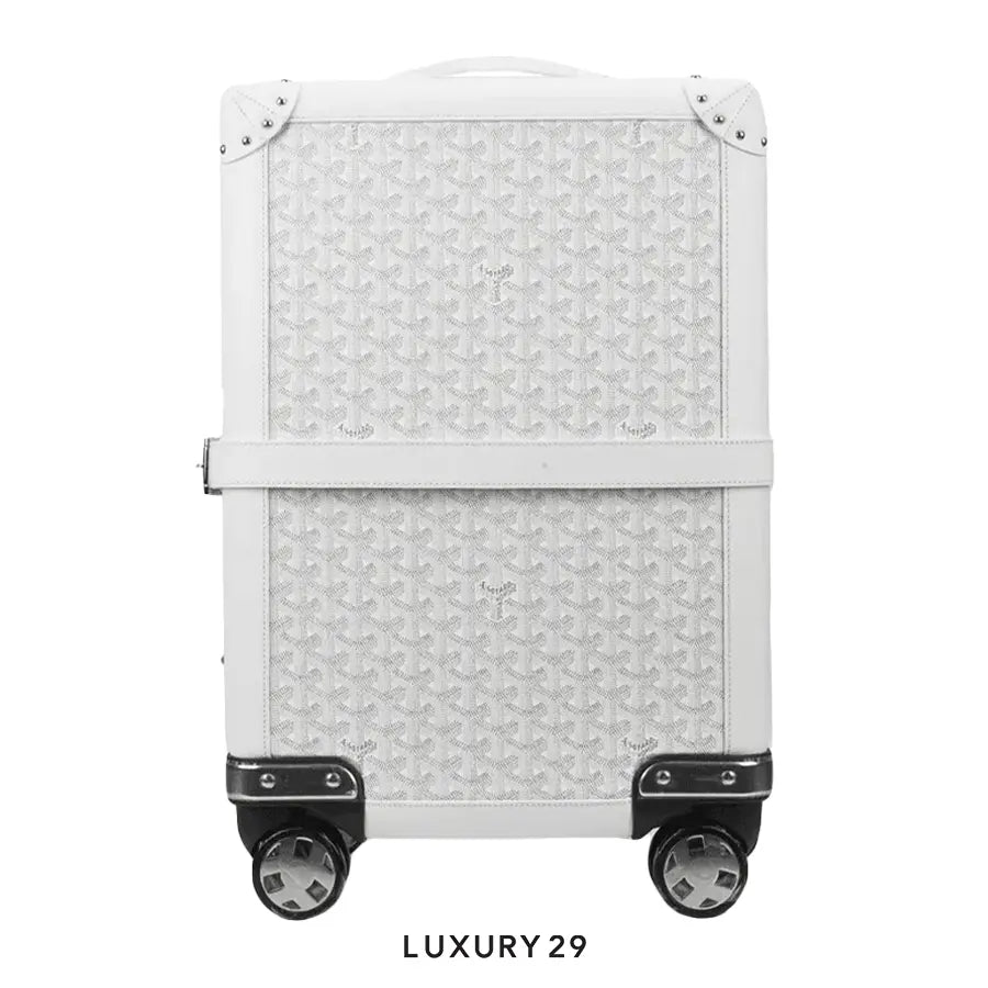 Goyard Bourget PM Trolley Case White