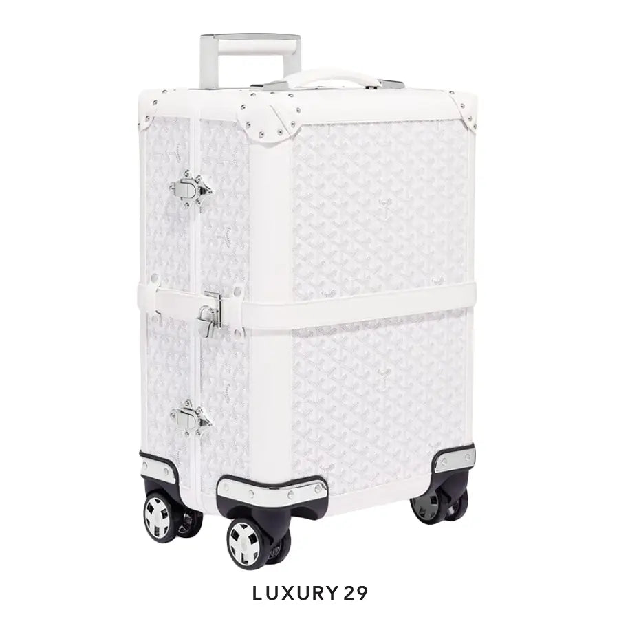 Goyard Bourget PM Trolley Case White GOYARD