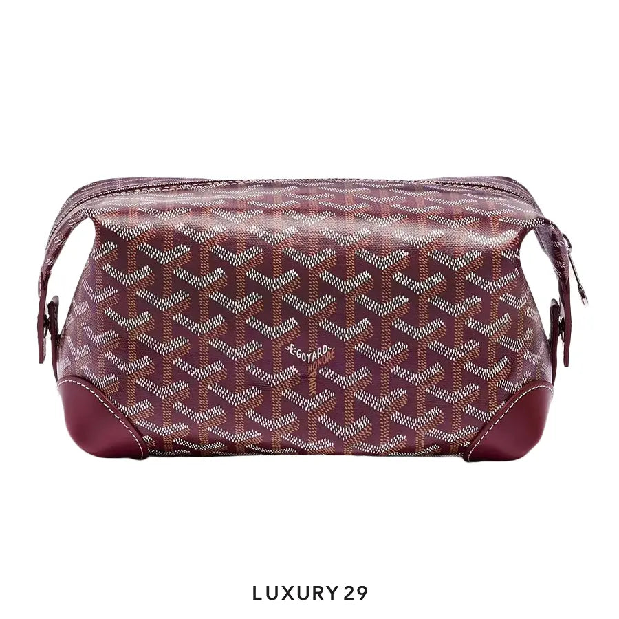 Goyard Bowling 25 Toiletry Bag Burgundy