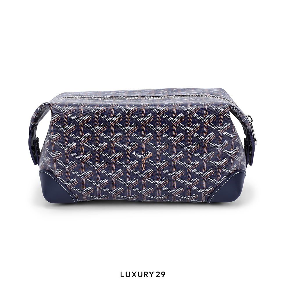 Goyard Bowling 25 Toiletry Bag Navy Blue GOYARD Luxury29