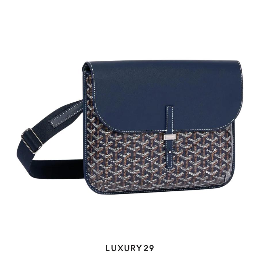 Goyard Coursier Messenger Bag Navy Blue GOYARD Luxury29