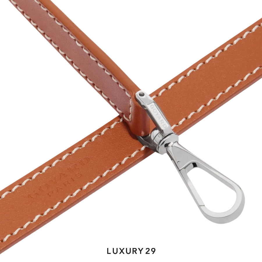Goyard Cuir PM Strap Bijouterie Palladium Tan GOYARD