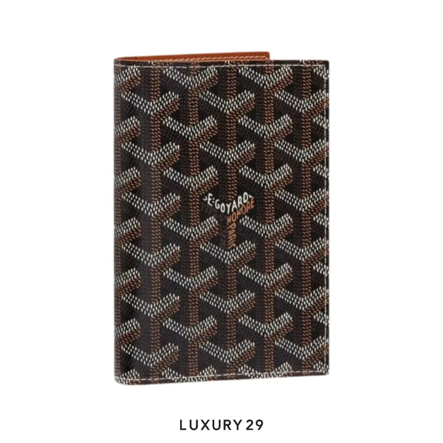 Goyard Grenelle Passport Cover Black & Tan