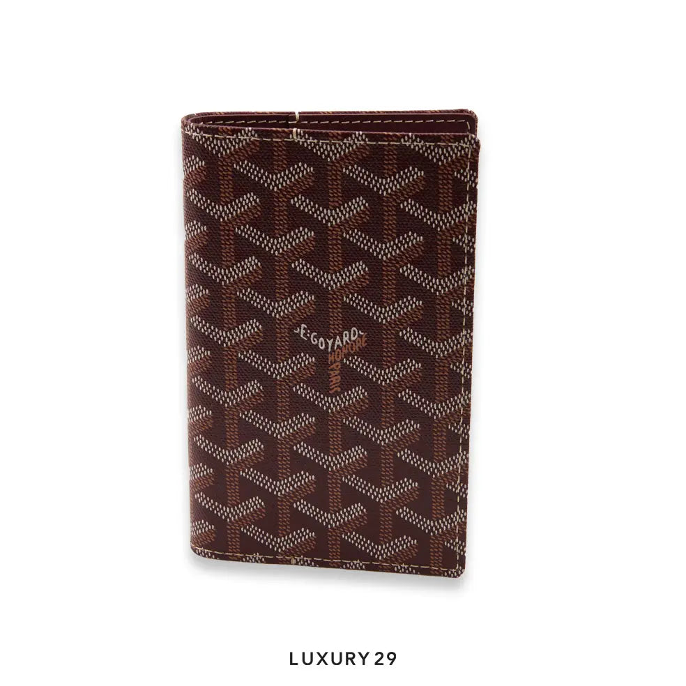 Goyard Grenelle Passport Cover Burgundy