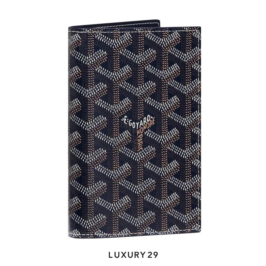 Goyard Grenelle Passport Cover Navy Blue