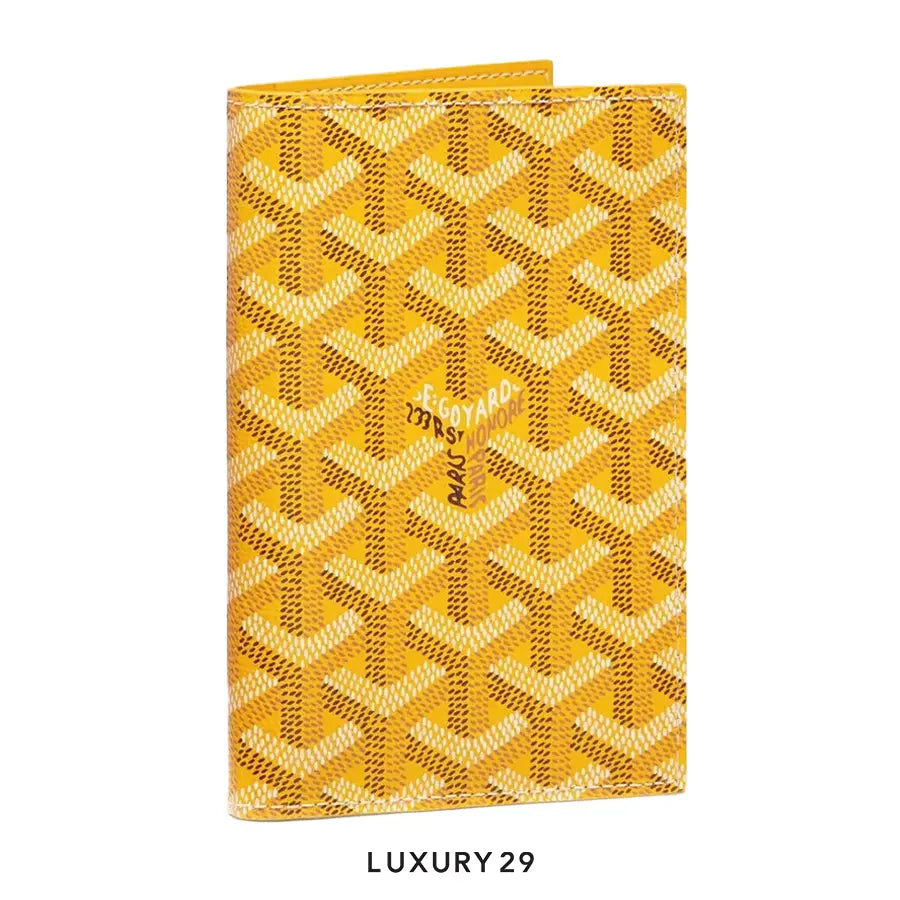 Goyard Grenelle Passport Cover Yellow