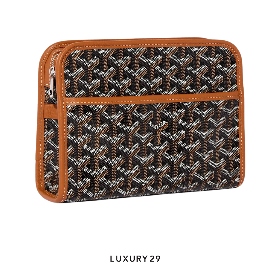 Goyard Jouvence PM Toiletry Bag Black Tan GOYARD