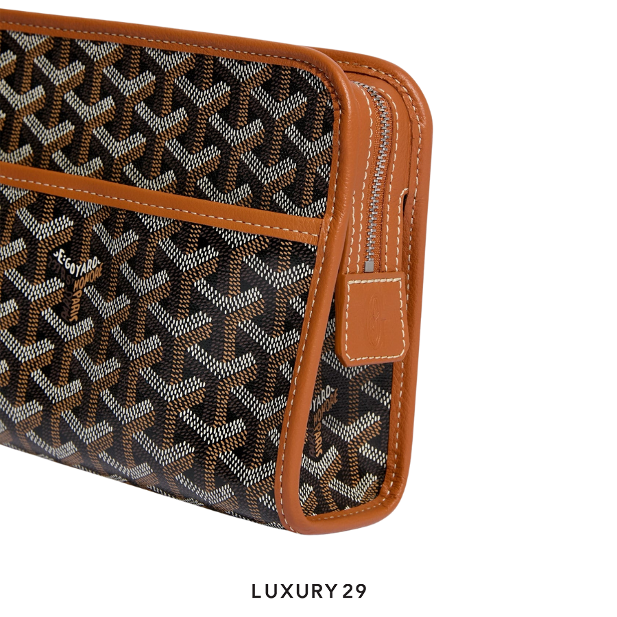 Goyard Jouvence PM Toiletry Bag Black Tan GOYARD
