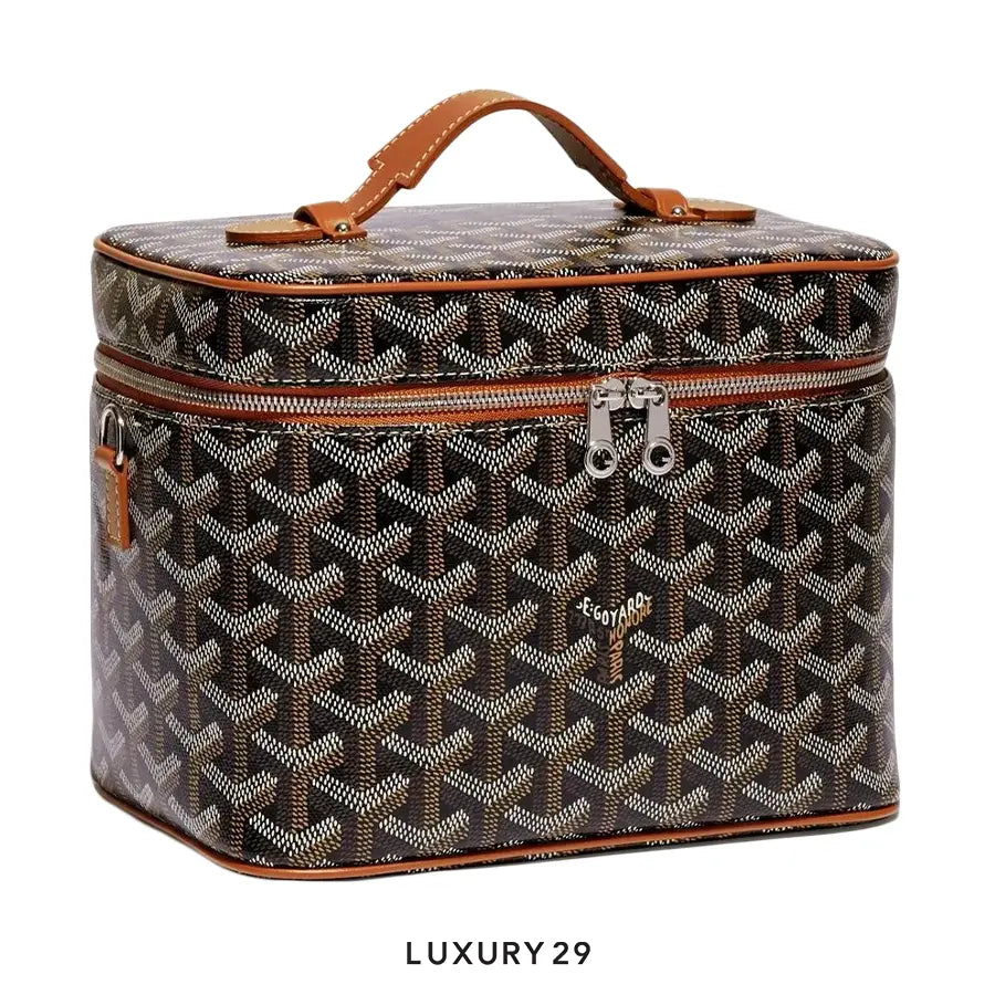 Goyard Muse Vanity Case Black & Tan GOYARD