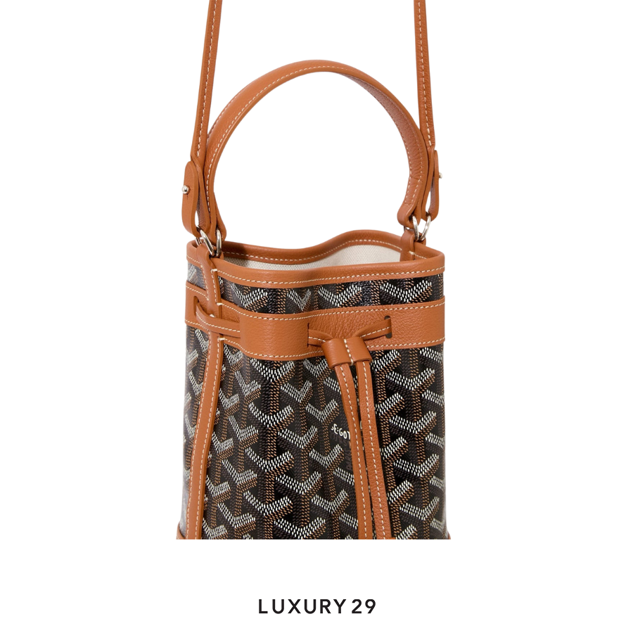 Goyard Petit Flot Mini bucket Bag Black & Tan GOYARD