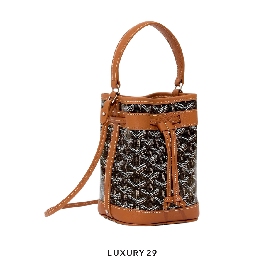 Goyard Petit Flot Mini bucket Bag Black & Tan GOYARD