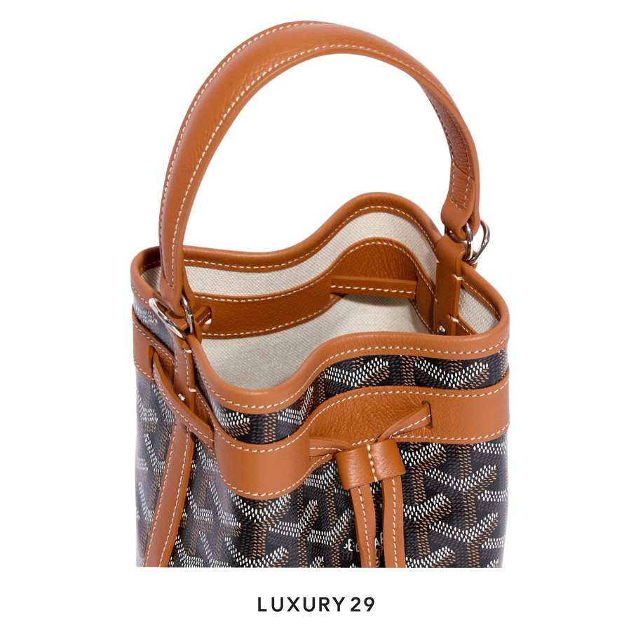 Goyard Petit Flot Mini bucket Bag Black & Tan GOYARD