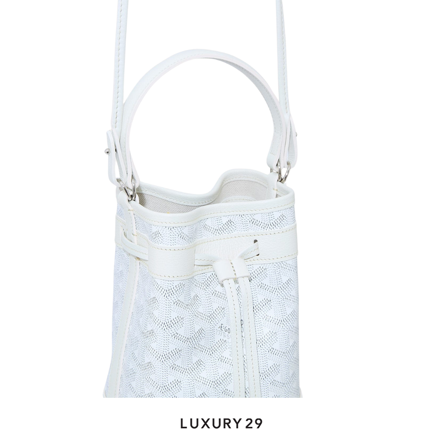 Goyard Petit Flot Mini bucket Bag White GOYARD