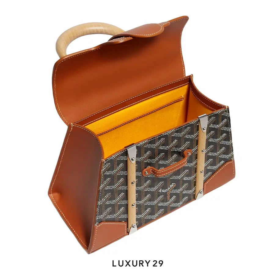 Goyard Saigon Structure Mini Bag Black & Tan GOYARD