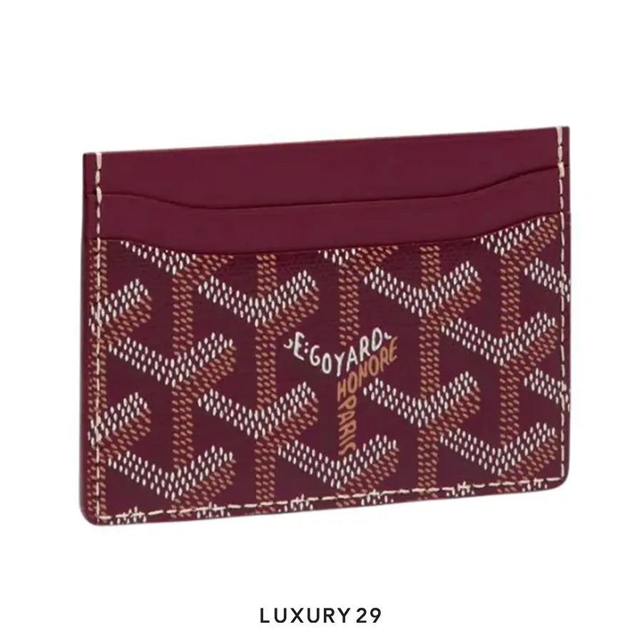Goyard Saint-Sulpice Card Wallet Burgundy