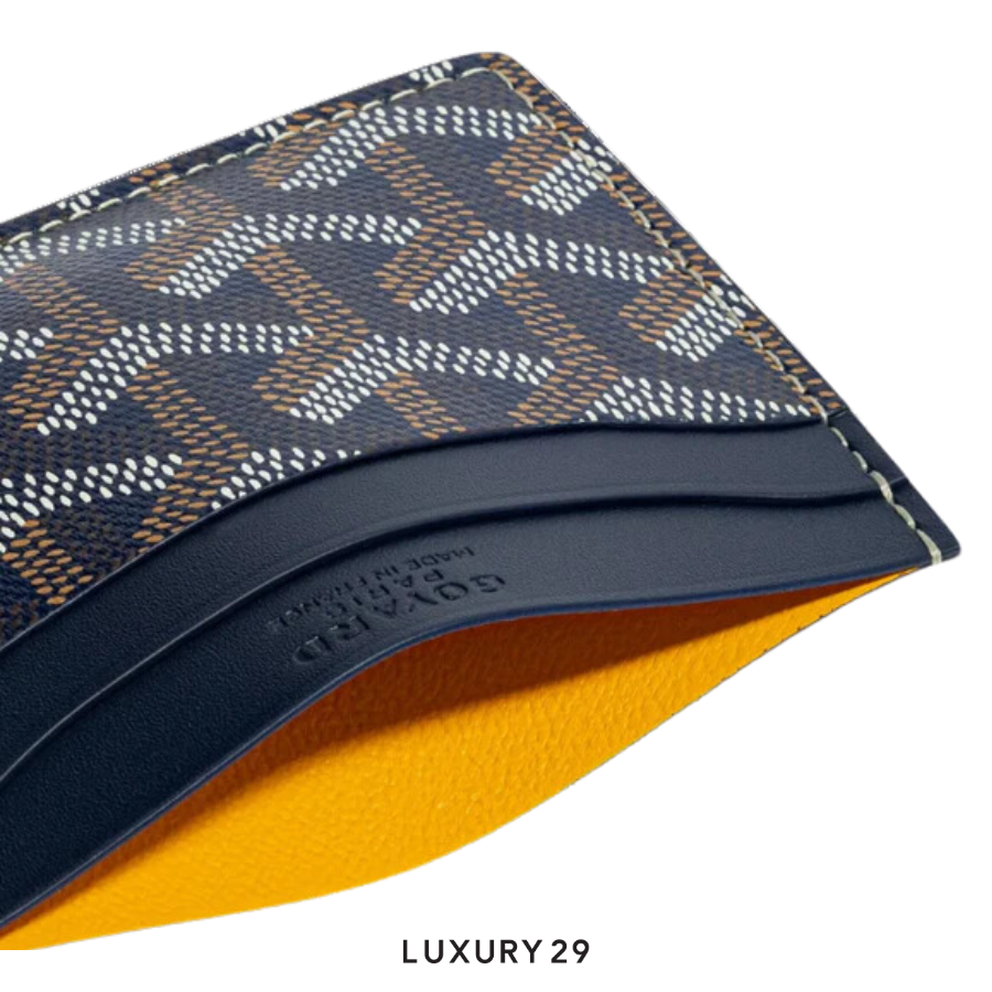 Goyard Saint-Sulpice Card Wallet Navy Blue GOYARD Luxury29